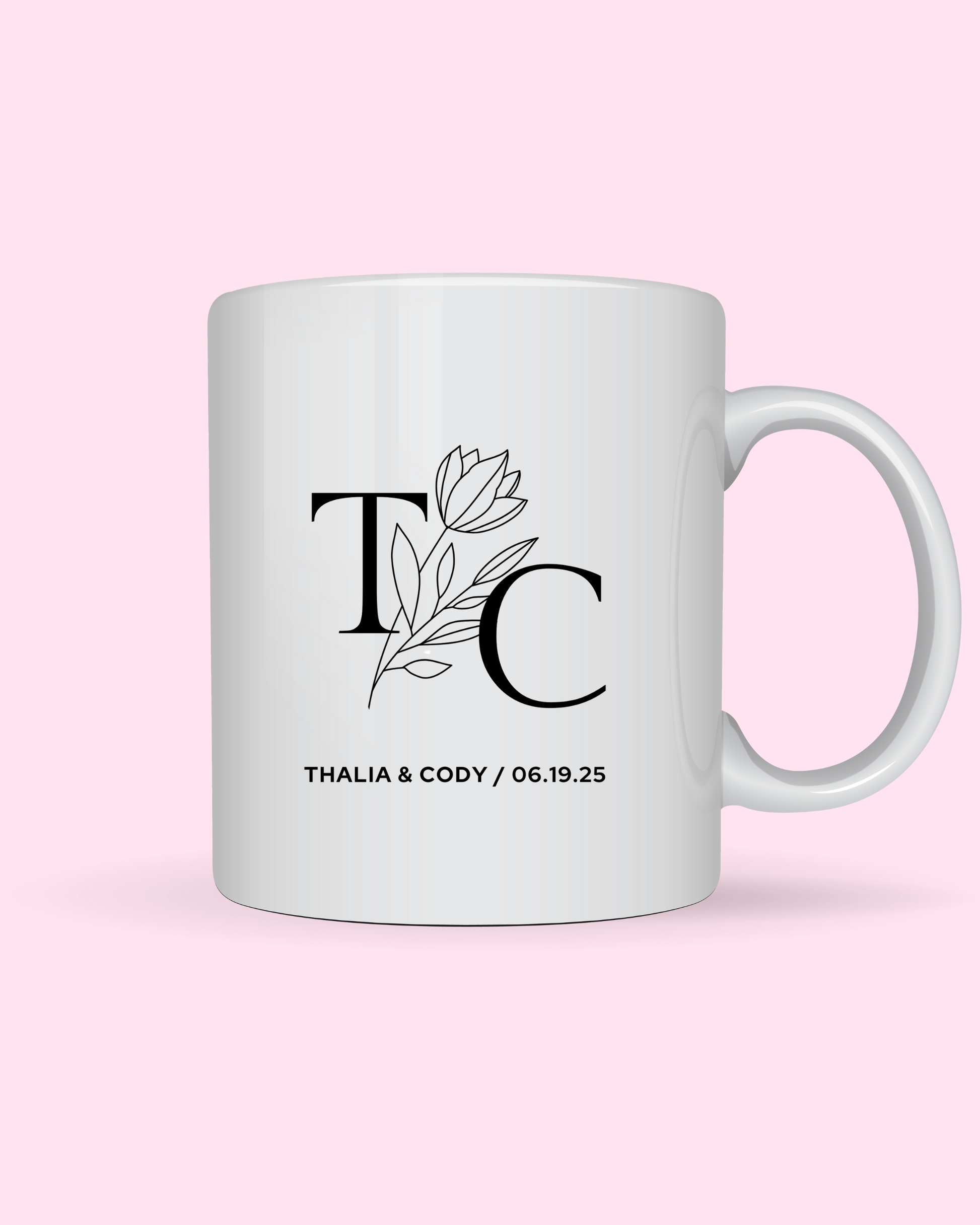 Taza Iniciales de Boda