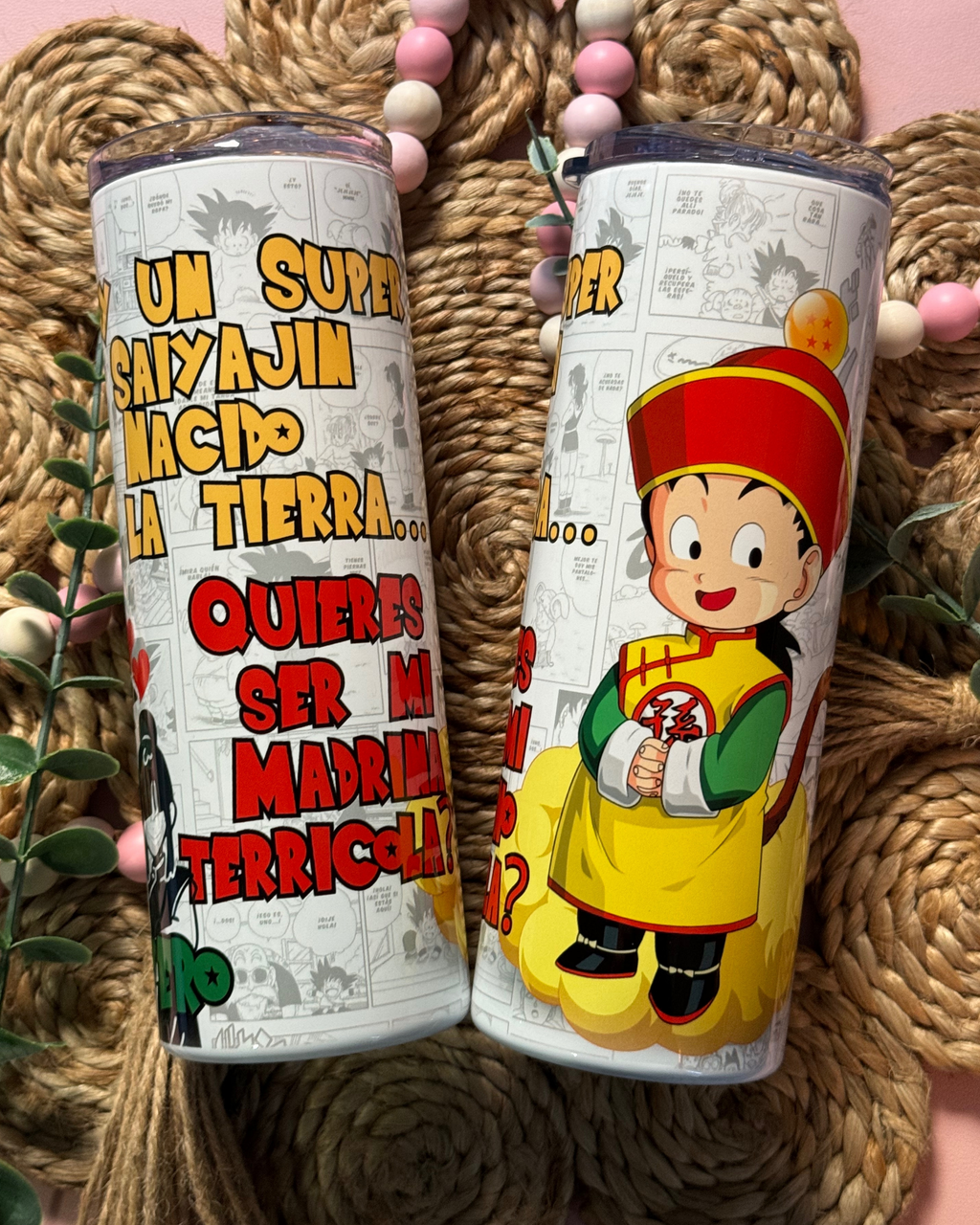 Termo sublimado de acero inoxidable 20oz para propuesta de padrinos